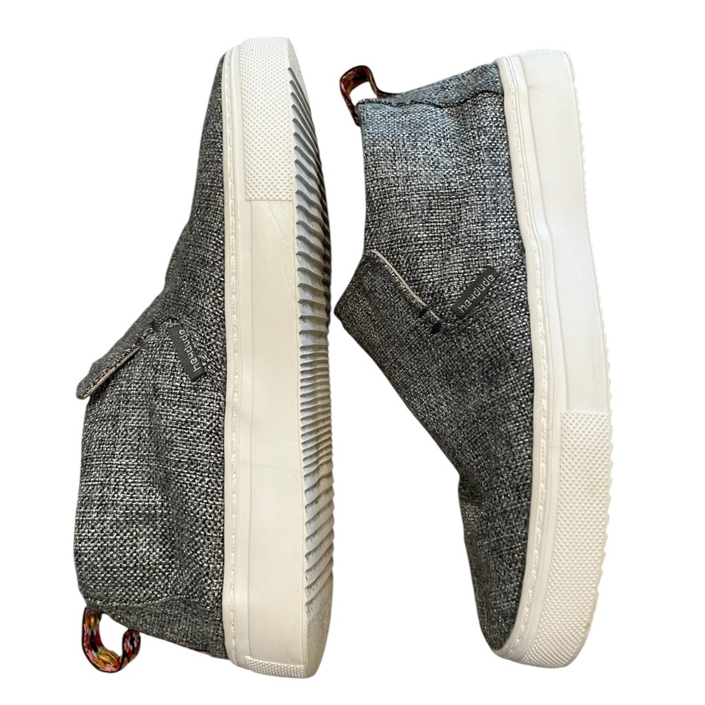 Hey Dude Women's Grey Canvas Slip-On Sneakers